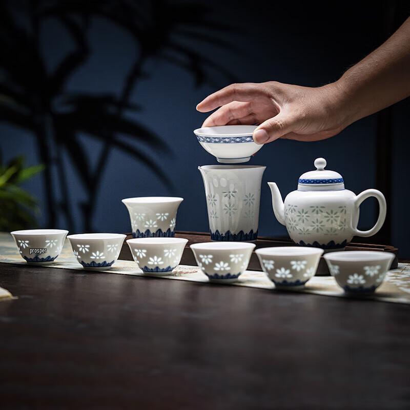 

Exquisite Hand-Painted Ceramic Kung Fu Tea Set