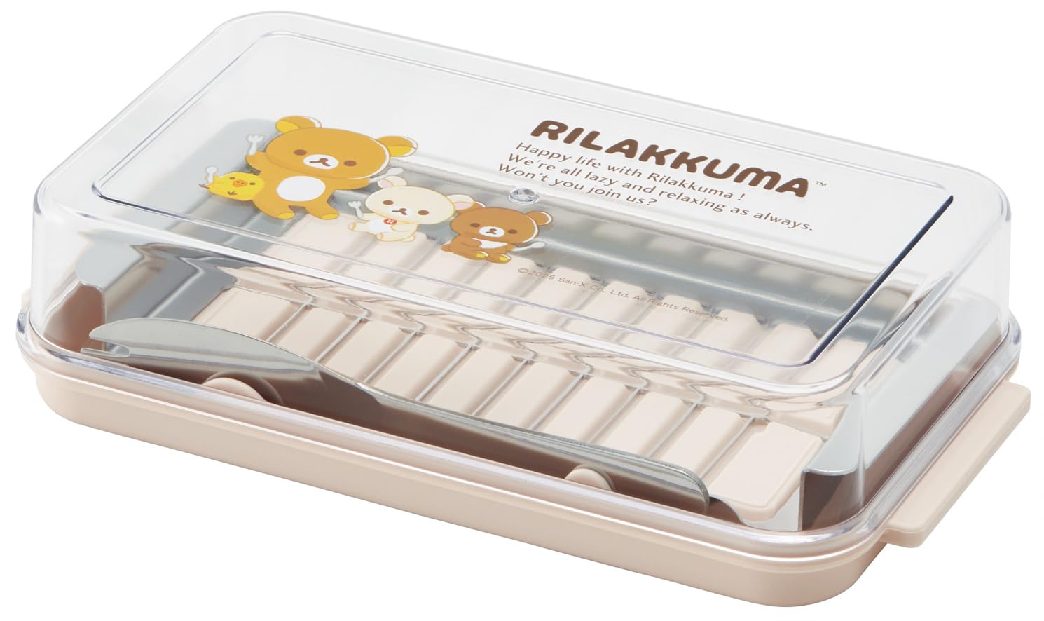 Skater Нержавеющая сталь Масло Масло Масленка с Маслом Сделано в Rilakkuma Резак, 200 г, Чехол, Нож, Япония, BTG2DXNN-A