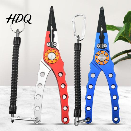 Fishing Split Ring Pliers Aluminum Pliers Saltwater Resistant Surf Tackle Tool Braided Compact Tools Line Cutter And Opener for Outdoor Gear