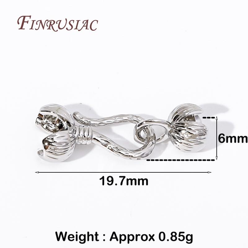 18K Gold Plated End Hook Connectors Fittings Bracelet Connecting Clasps For Jewelry Making Supplies DIY Necklace Accessories