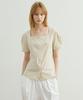 ARTID Puff Square Neck Blouse_Butter