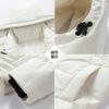 Winter new men's Korean solid color hooded white duck down warm and versatile down jacket couple men's and women's jackets