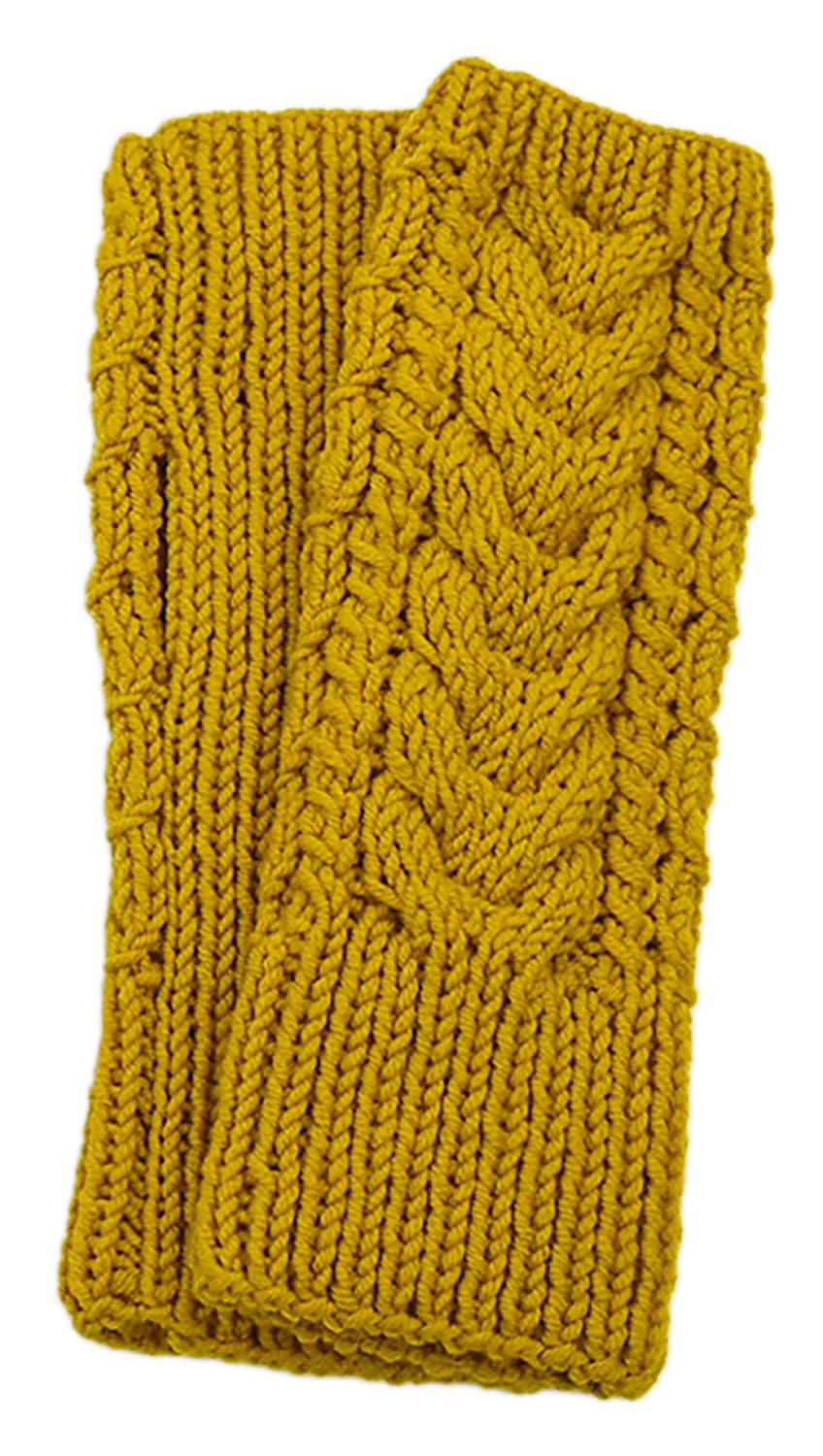 

Набор для вязания NASKA Милый аранский узор Грелка для рук (Имя бренда) Кол. B Горчично-зеленый дизайн от Kyoko Tsuritani KT-4