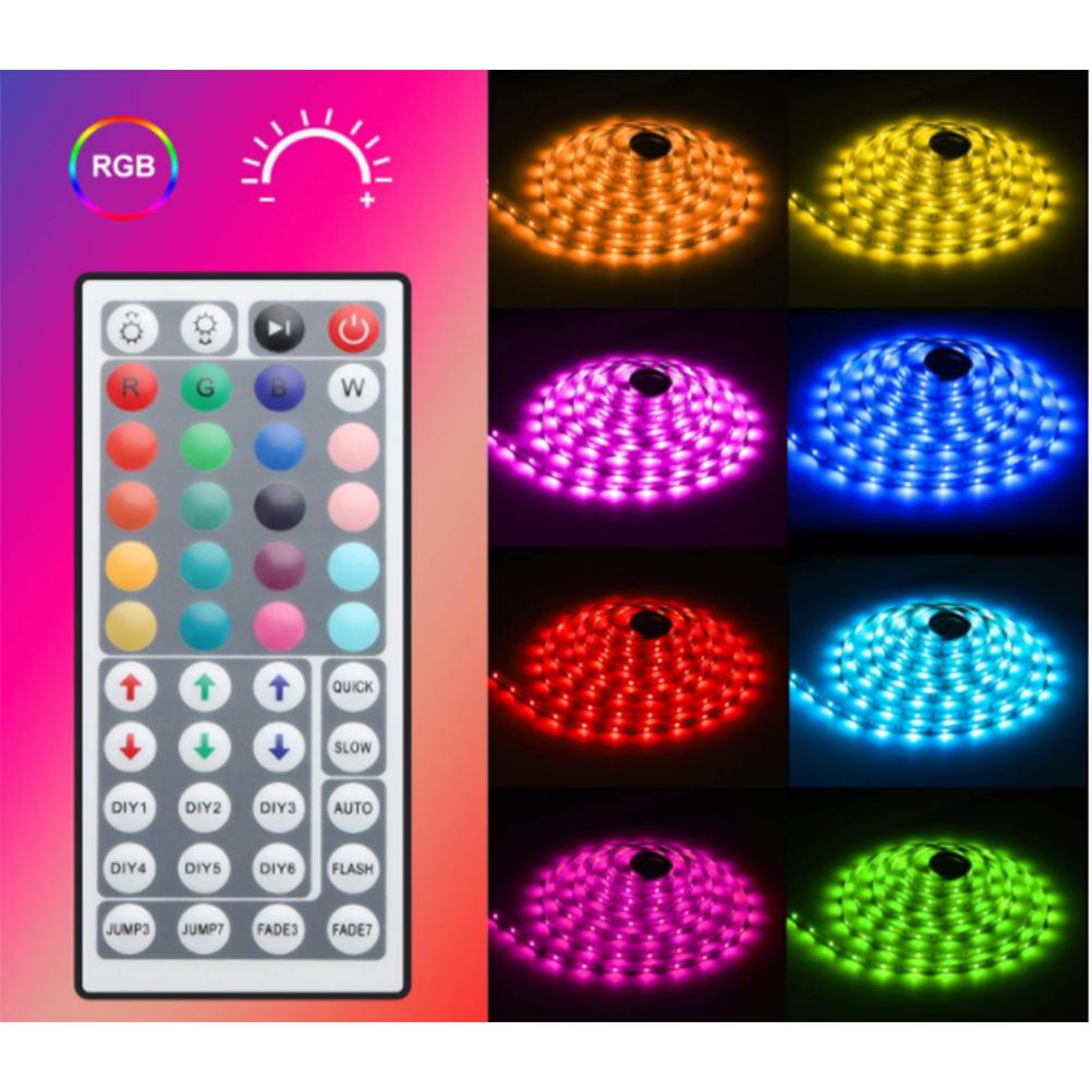 5M LED RGB Light Rechargeable Light Strap with Remote Control Indoor Bedroom Decor