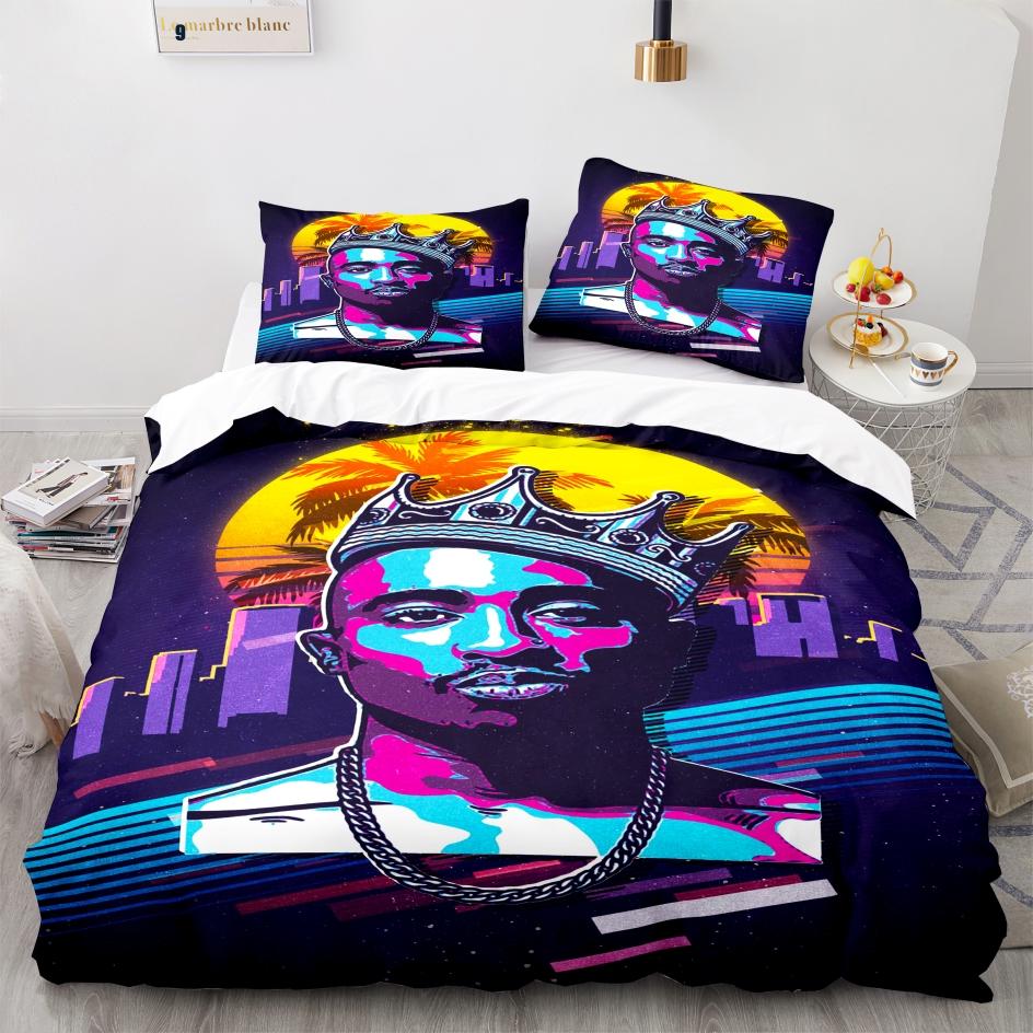 Jessica Chen Unisex 2 Pac Bedding Set Single Twin Full Queen King Size Tupac 2 Pac Bed Set Aldult Kid 3D 004