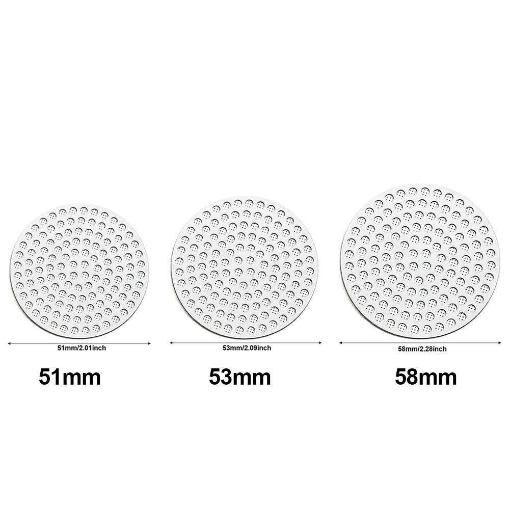 51/53/58 mm wiederverwendbarer Kaffeepuck-Sieb Edelstahl Doppelschicht-Kaffeefilter Feinmaschiges professionelles Espresso-Zubehör