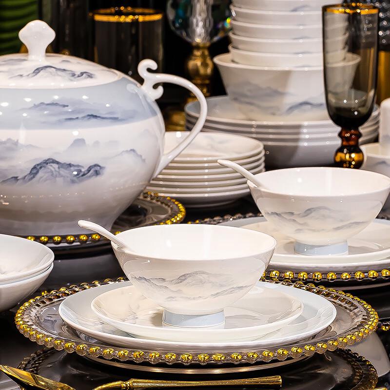 Jingdezhen New Chinese Style Ceramic Dinnerware Set