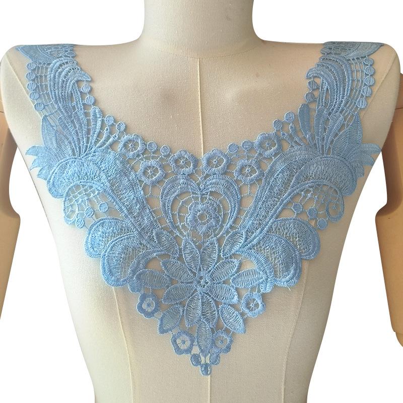 Fashion Retro Water-soluble Lace Collar Polyester Lace Corsage Piece Hollow Fake Collar DIY Accessories