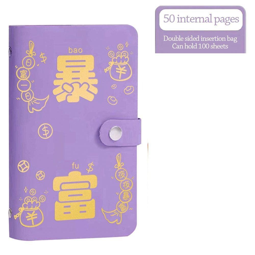 Waterproof Money Saving Challeng Book PU Leather Cash Budget Notebook  Bills Storage