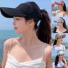Summer Breathable Large Brim Baseball Cap Sports Visors Sun Hat Empty Top Hat
