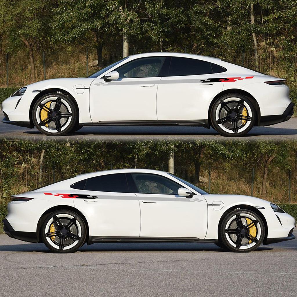 Universal Car Sticker Three Colors Strip Style Racing Car Body Side Decal for All Cars Decal