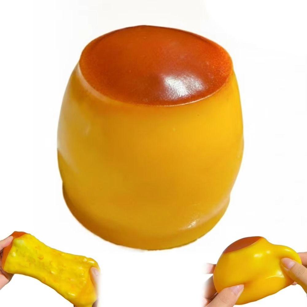 Caramel Squeezing Ball Fun Release Pudding Squishy Toy Fidget Pudding Handmade Ball Kids Adults