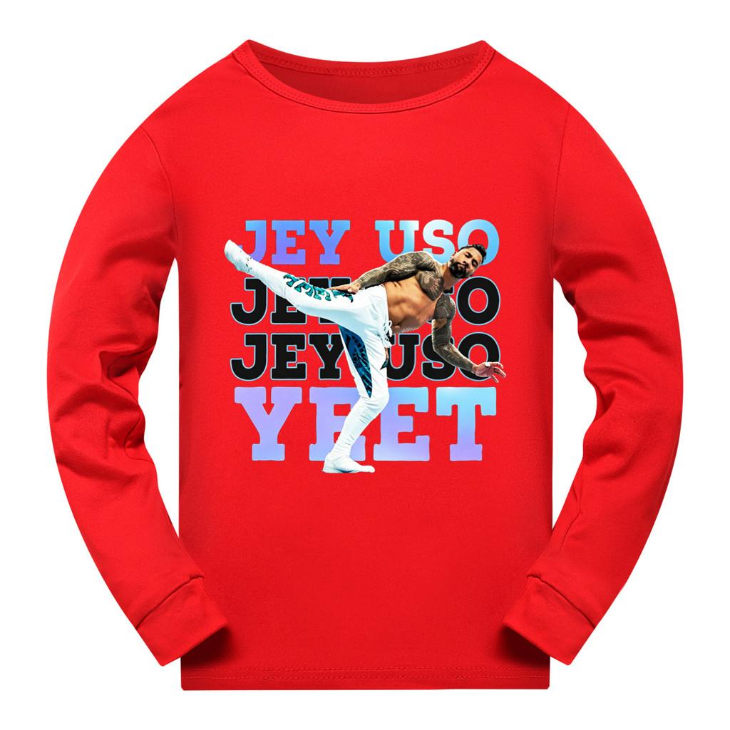 5888 Kids Boys Girls Yeet Print Long Sleeve T-Shirt
