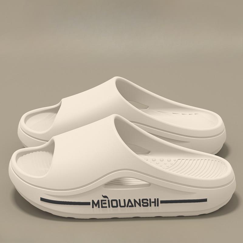 Comfortable Anti-Odor Slide-On Flip-Flops with Thick Anti-Slip Sole for Indoor Use