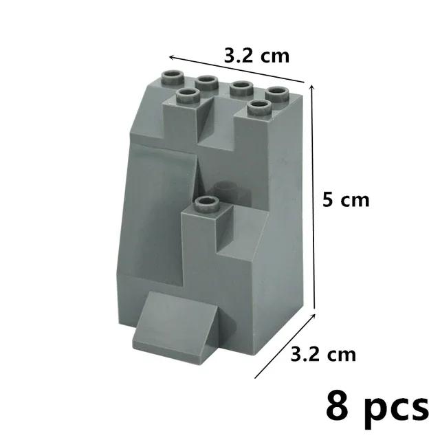 MOC Building Blocks Construction Drawbridge Mountain Rock Panel Rockery Hill Bridge DIY Bricks Accessories Creative Toys Leduo