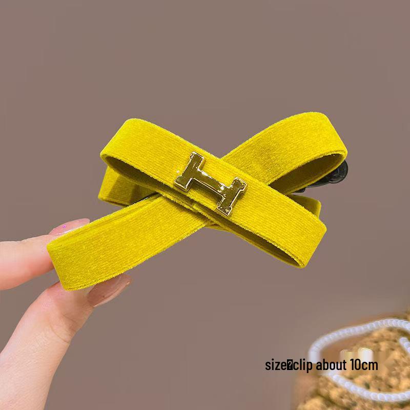

2025 Retro Velvet Bow Banana Hair Clip for Women - High Ponytail Twist Clip Headwear