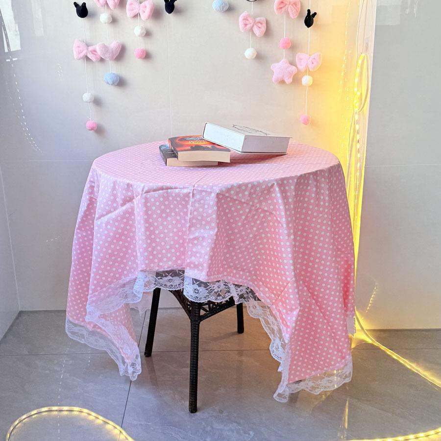 Mantel de Mesa con Rejilla de Encaje para Dormitorios - Diseño Moderno para Estudiantes