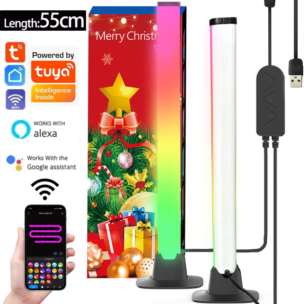 

Атмосферный светильник, светодиодный Wi-Fi/Bluetooth, управление музыкой, ритм, праздничное украшение, светильник, освещение в приложении, лампа для игры, настенный настольный светильник