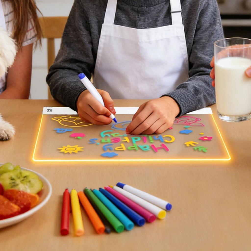 Light Board For Kids Rechargeable Dry Erase Glow Up Acrylic Pad Light Up Drawing Board For Kids For School Classroom Preschool