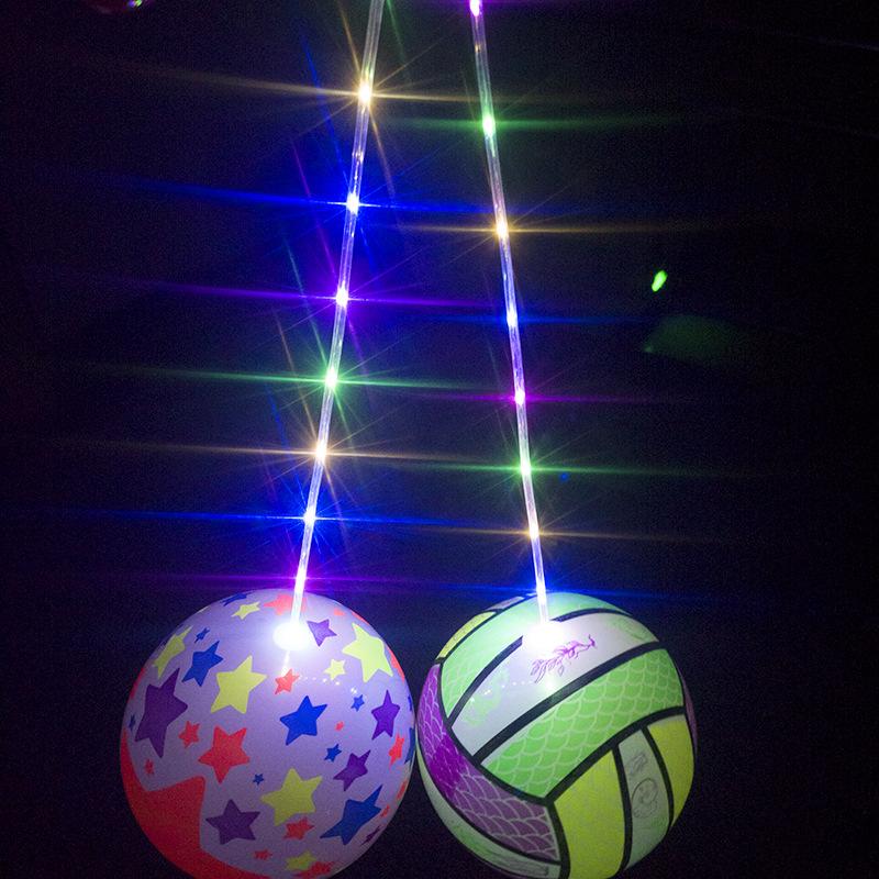 1-10PCS Light Up Flashing Swing Ball Bouncing Toy Party Glow Ball Handheld Exercise Ball Christmas Halloween Gift for Kids