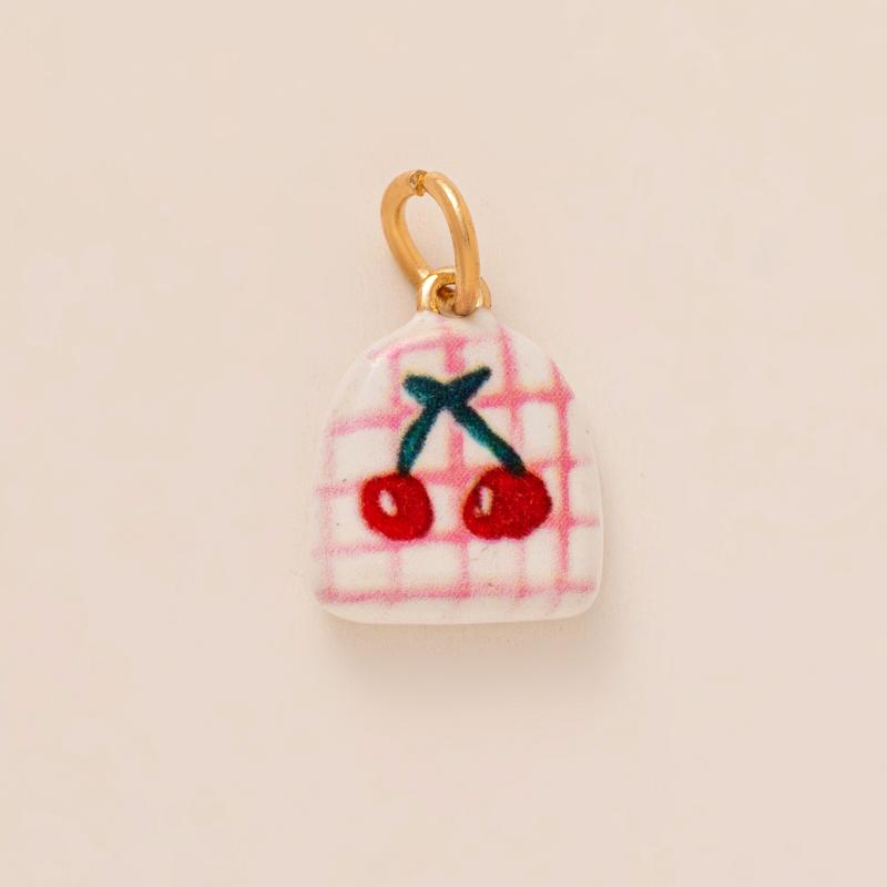 Colorful Dopamine Pendant Flower Fruit Love Shell Drip Oil Printed Pendant  Trend Diy Charms Jewelry Making Accessories