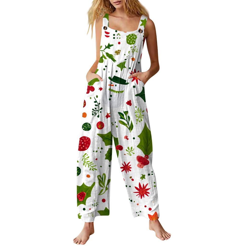 Women's Jumpsuit Printed Casual Loose Jumpsuit