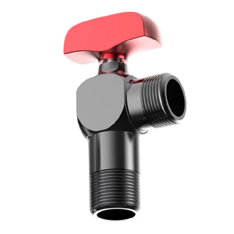 Bathroom High Flows Hot/Cold Water Shut Off Valves 1/2inch Turn Angle Stop Valves Metal Plumbing Fitting Easy to Install
