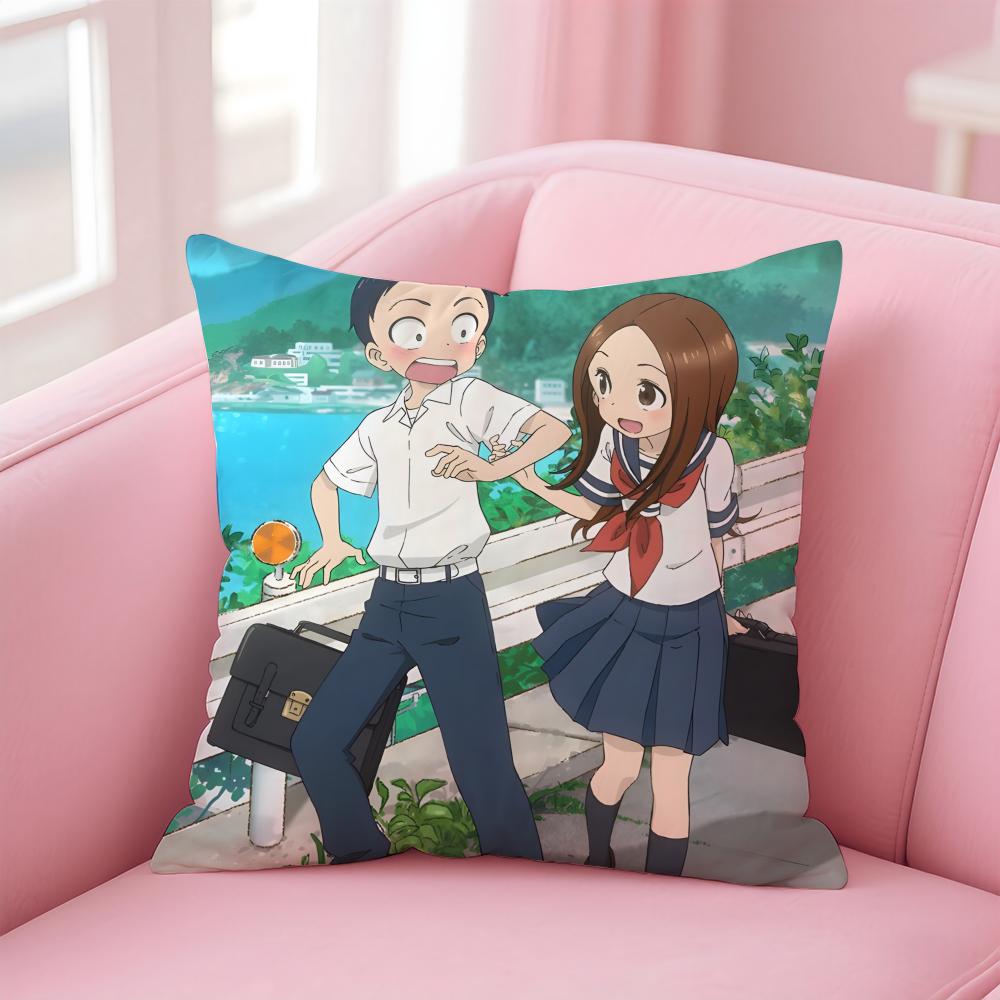 Anime Cartoon Takagisan X NishikataN Cushion Cover Pillow Case Soft Skin Friendly Fabric Concealed Zipper