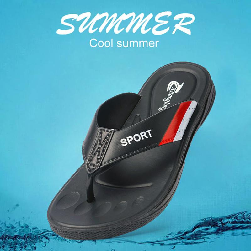 Men Slippers Summer Flip-Flops for Men Beach Slippers Brown Sandals Comfortable Shoes Non-Slip Bathroom Shoes Men Slides