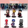 The 6pcs Avengers Justice League Character Pvc Toy Doll Model Gifts Christmas