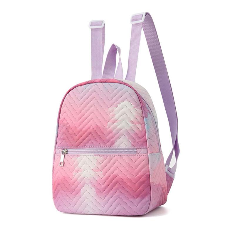 Womens Fashion Heart Print Nylon Backpack With Waterproof Design For Daily Use