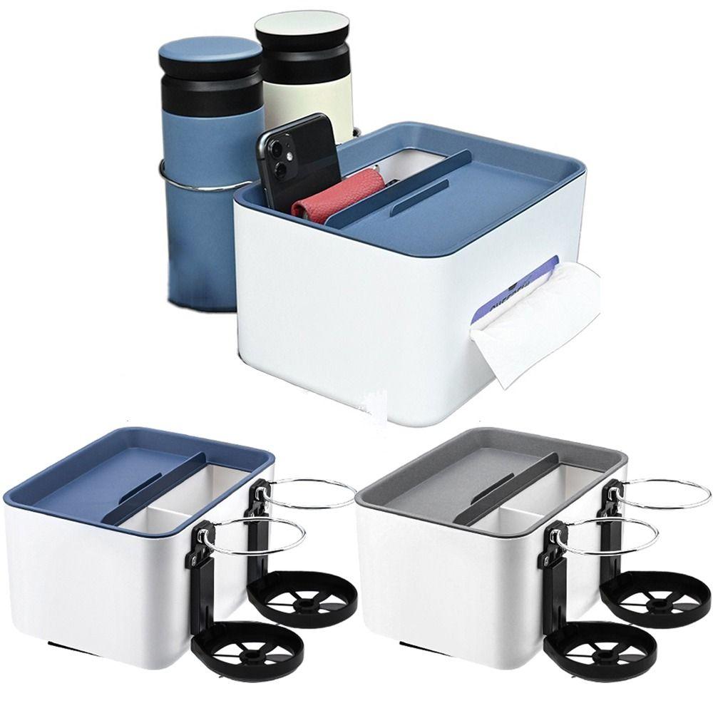 

Non-Slip Bottom Auto Armrest Box Foldable Cup Holder Facial Tissue Case Car Tissue Box Vehicle