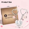 1 Set Gifts for Mom Mom Daughter Keyring Stainless Steel Elegant Heart Shape Keyring Heartfelt Engraved Charms Birthday