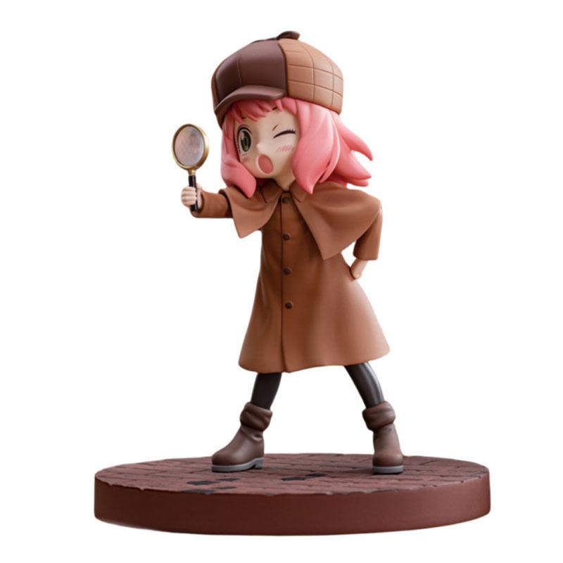 cute Anime SPY Family Anya Figure Detective Game Animated Version Detective Dress Up Model Toy Gift Collection Action Figure