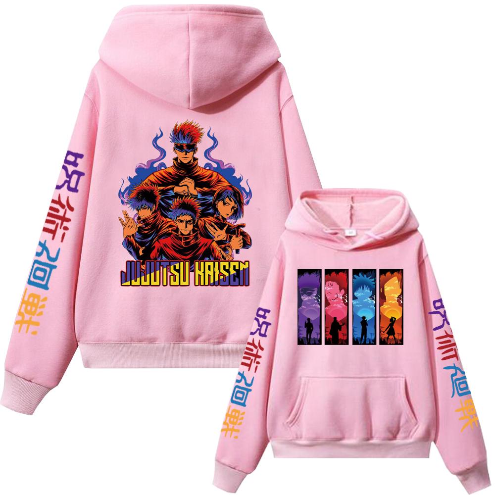 

Аниме Jujutsu Kaisen Принт Графические Худи Винтажный Оверсайз Толстовка с Капюшоном Длинные Рукава Худи Мужская Женская Одежда 3XL