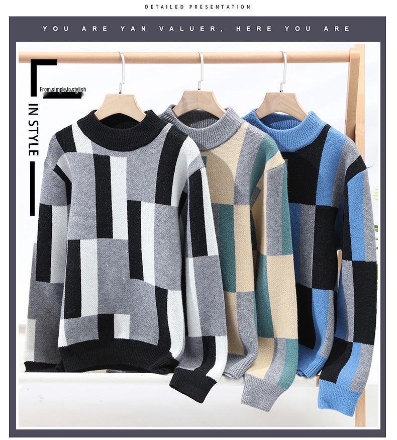 Men's Casual Long Sleeve Knit Sweater - Autumn/Winter Plus Size