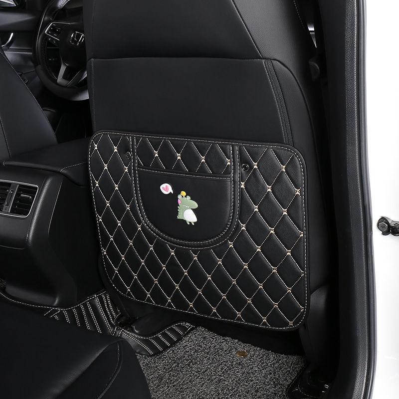 Children's Car Seat Back Protector: Creative Cartoon Kick & Scuff Guard