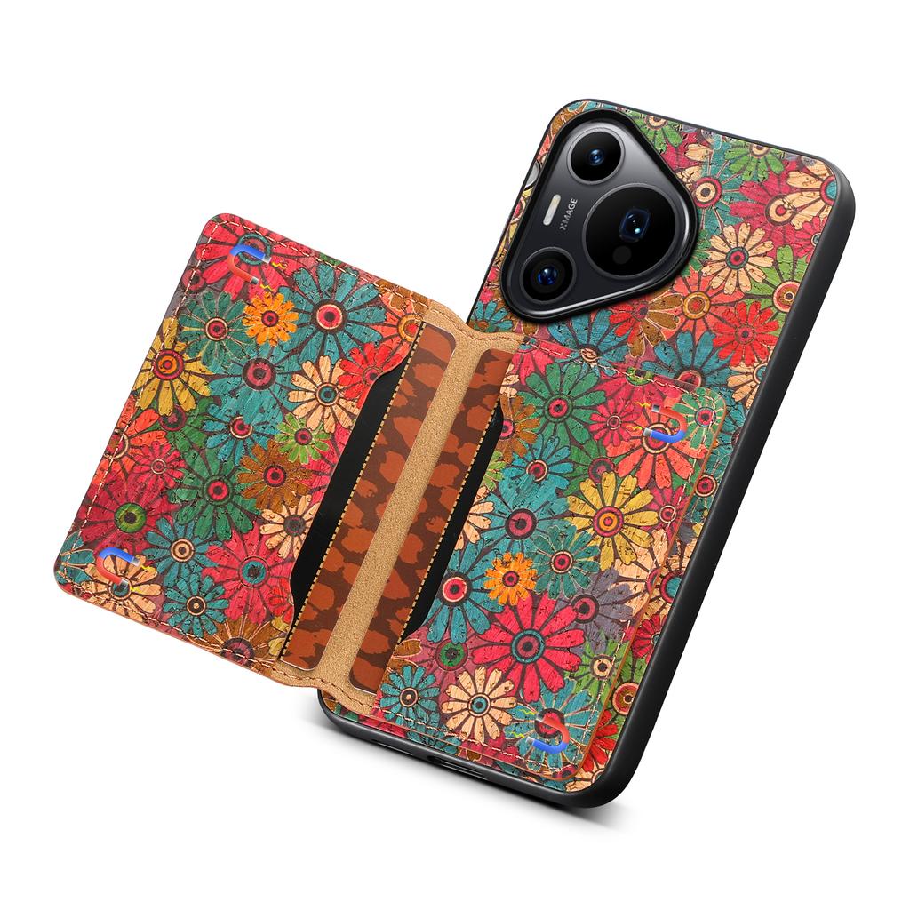 For Huawei Pura 70 Pro/70 Pro+ Case Floral Pattern Hybrid Phone Cover with Card Slot Kickstand