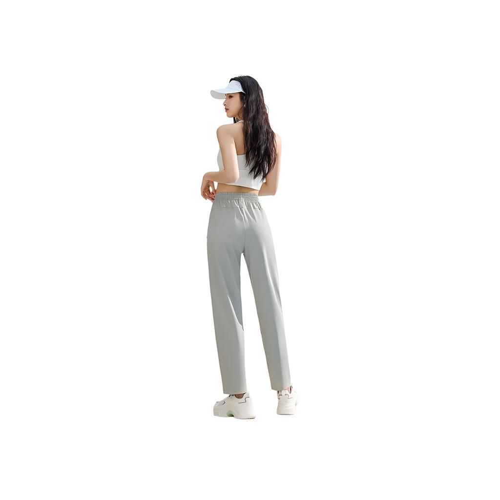 Anta Casual Simple Solid Color Straight Leg Lace-Up Comfortable Versatile Knitted Sports Pants Women bottoms 962527302-1