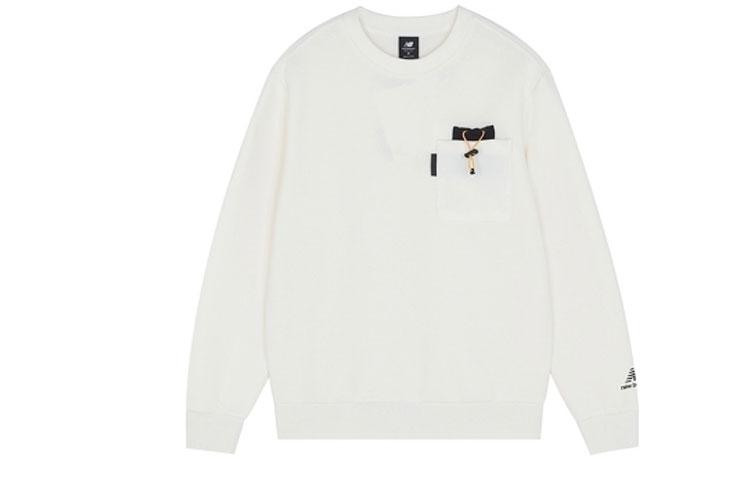 New Balance Sweatshirts Men s White Crew Neck Moderate Regular AMT13388-IV M