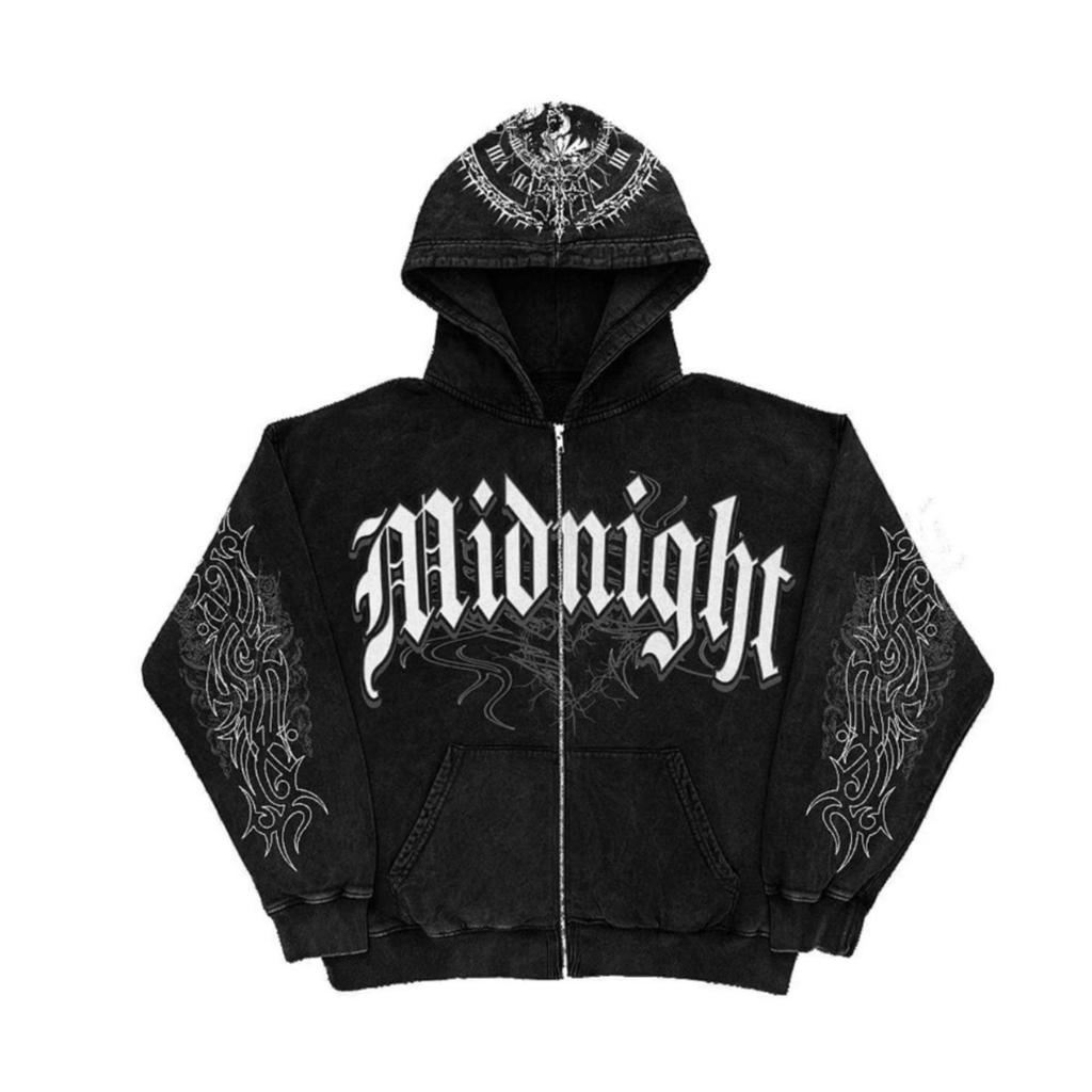 Women's Hooded Zip Up Loose Fit Long Sleeve Printed Butterfly Casual Cardigan Sweatshirt Jacket