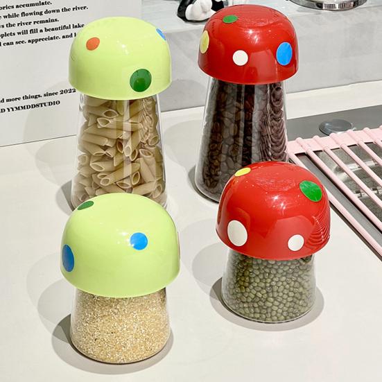 Uzavíratelná sklenice tvaru houby velkokapacitní vnitřní všestranný organizér sklenice na mince sklenice na kávová zrna čaj