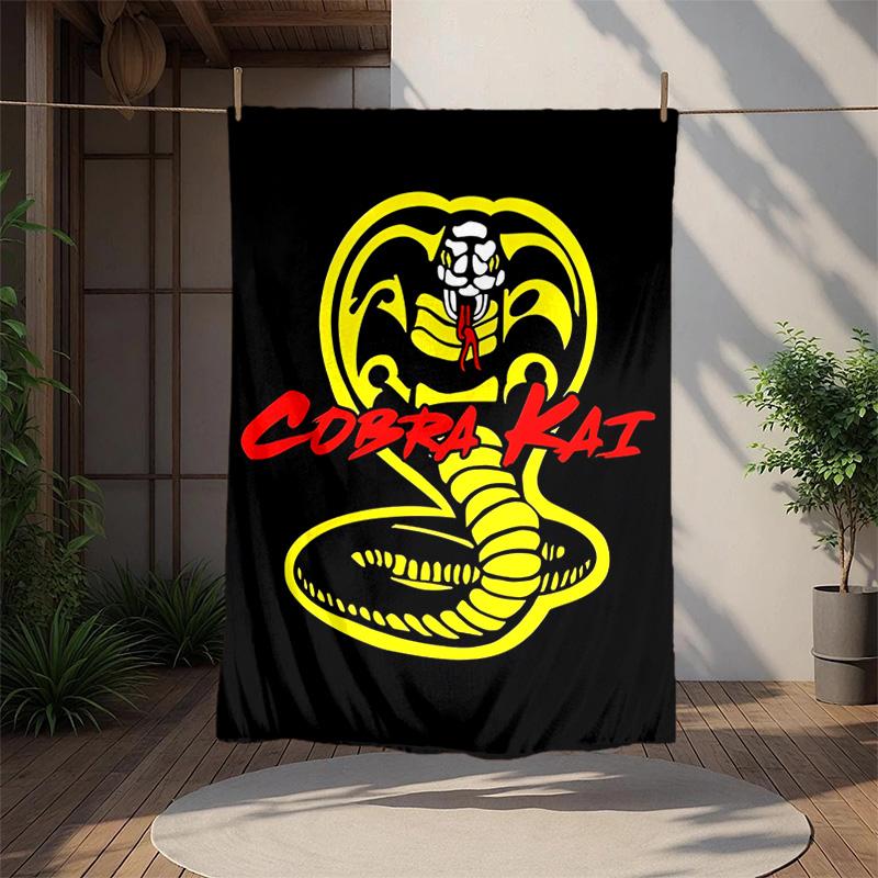 Cobra Kai Flannel Blanket Soft Warm All-Season Throw, Design for Camping, Car Travel, Hiking Sofa, Bed, Office Perfect Gift for Parties