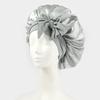 Bonnet de Nuit en Satin pour Femmes avec Nœud Papillon Lien Réglable Soin des Cheveux Bonnet de Nuit Doux en Soie