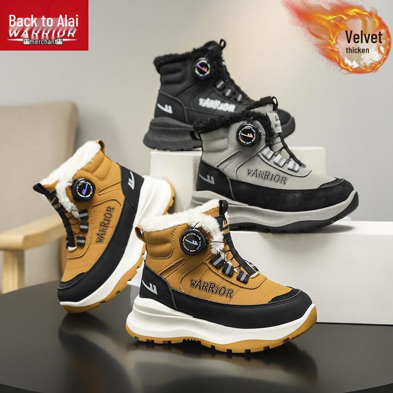 Wodoodporne śniegowce chłopięce Huili z podszewką z polaru dla nastolatków