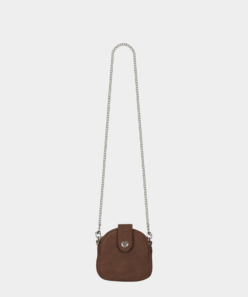 Kisyning Suede Half Moon Mini Bag (Brown)