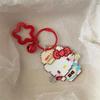 2 st Söta Sanrio Hello Kitty Bell Star Nyckelring Hänge Flickig Telefonkedja Ccd Kamera Berlock Tillbehör Nyckelring Presenter