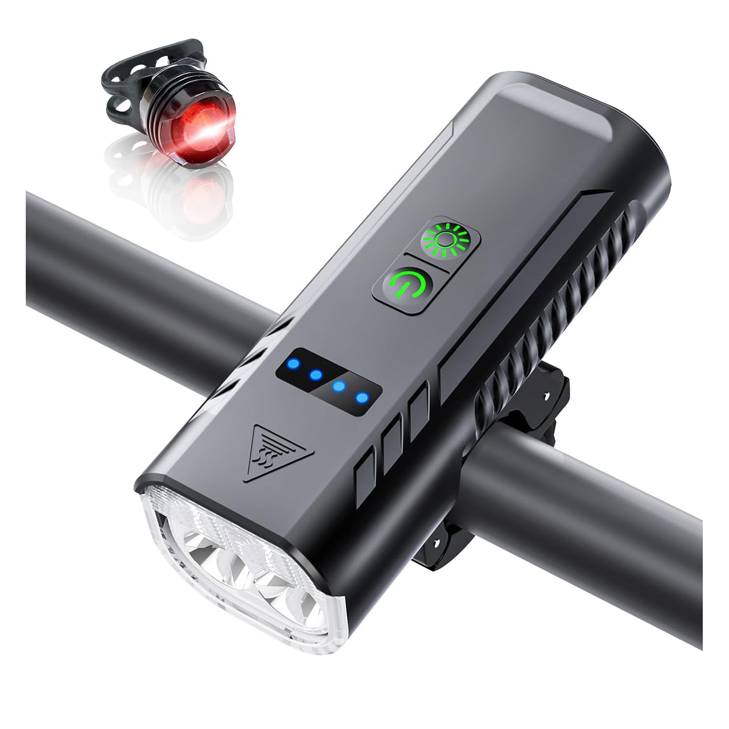 

Bicycle Light New Enhanced 1400 Lumens High Brightness Bicycle 5800mAh High USB IPX6 LED Battery Level Mobile Easy PSE Certified [2025 Edition]