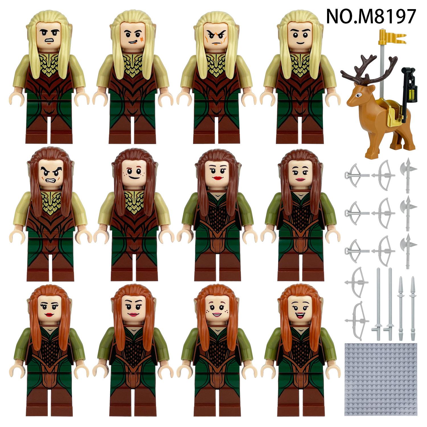 

12 шт. Креативная серия Королевство Эльфов Солдат Минифигурка Строительные блоки Игрушки