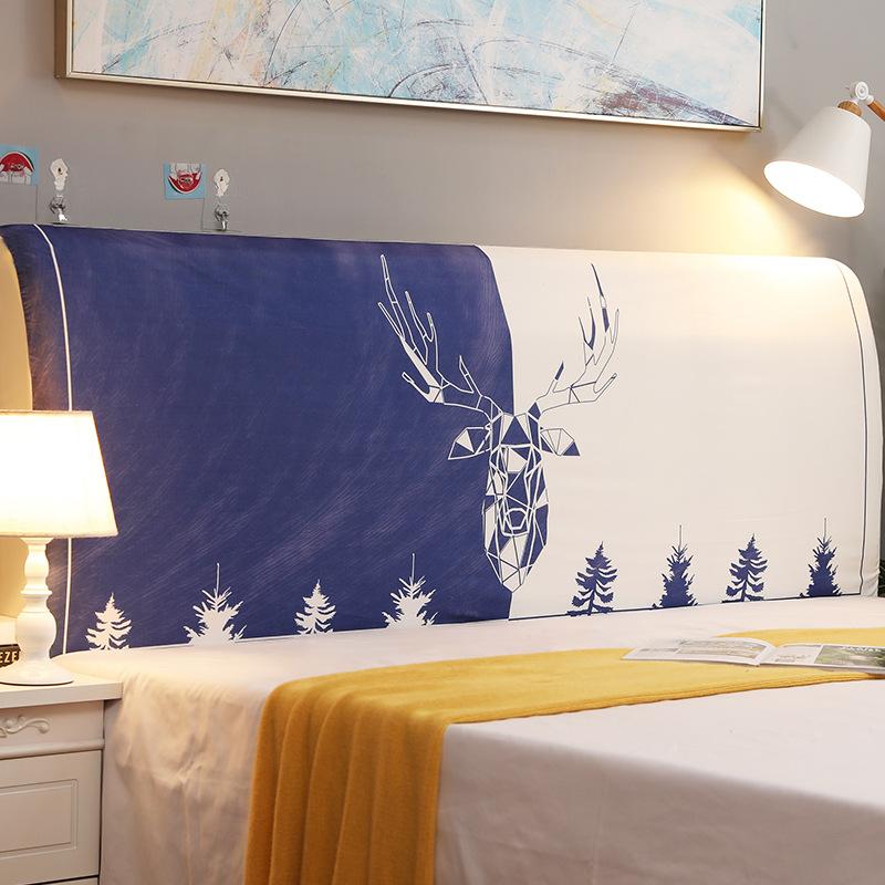 Elastic All-Inclusive Headboard Cover Bed Head Back Protection Dust Cover INS Dustproof Soft Wooden Bedhead Backrest Protection